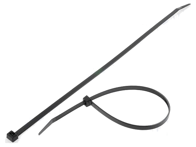 Kabelbinder; L: 390mm; W: 7,6mm; polyamide; 535N; zwart; Ømax: 100mm Kabelbinder; L: 390mm; W: 7,6mm; polyamide; 535N; zwart; Ømax: 100mm
